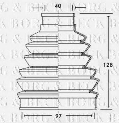 BORG & BECK BCB2282 Пыльник, приводной вал