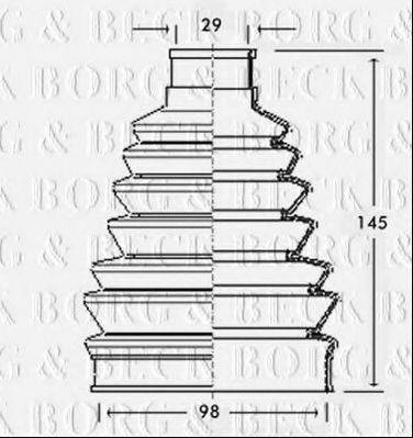 BORG & BECK BCB2284R Пыльник, приводной вал