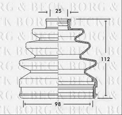 BORG & BECK BCB2289 Пыльник, приводной вал