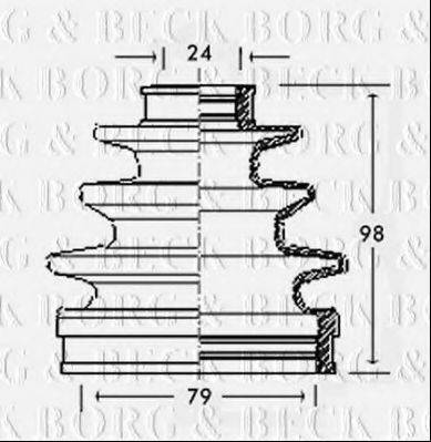 BORG & BECK BCB2299 Пыльник, приводной вал