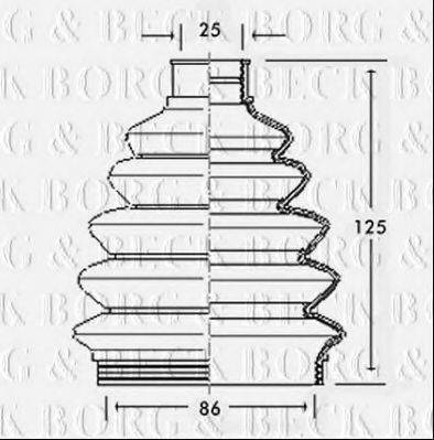 BORG & BECK BCB2302R Пыльник, приводной вал