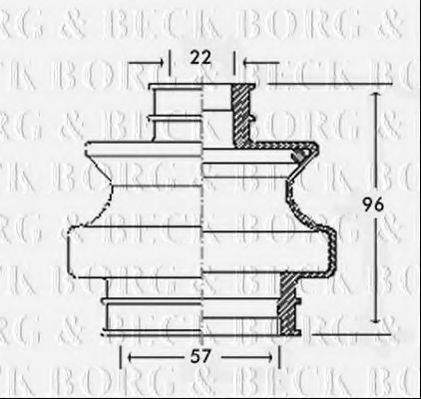 BORG & BECK BCB2305 Пыльник, приводной вал