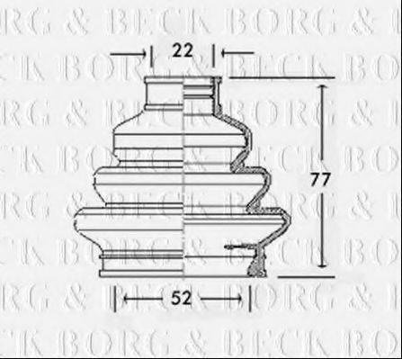 BORG & BECK BCB2310 Пыльник, приводной вал