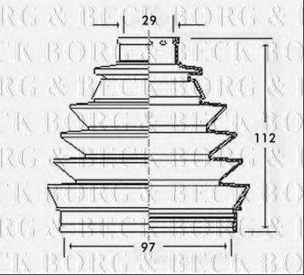 BORG & BECK BCB2321 Пыльник, приводной вал