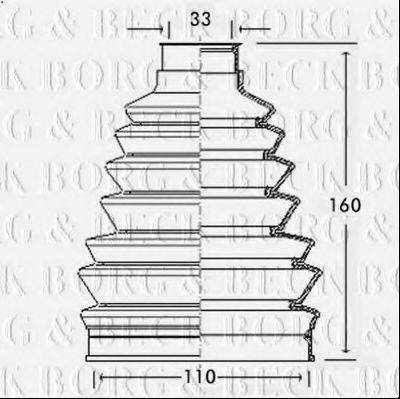 BORG & BECK BCB2324 Пыльник, приводной вал