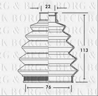 BORG & BECK BCB2335 Пыльник, приводной вал