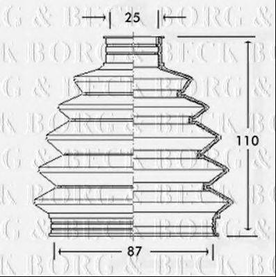 BORG & BECK BCB2336 Пыльник, приводной вал