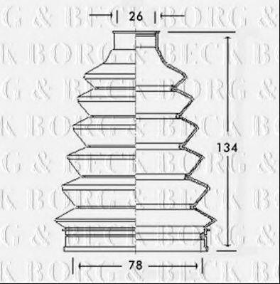 BORG & BECK BCB2337 Пыльник, приводной вал