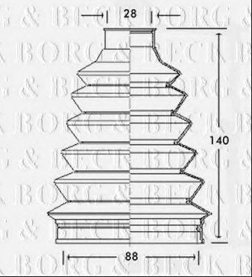 BORG & BECK BCB2339 Пыльник, приводной вал