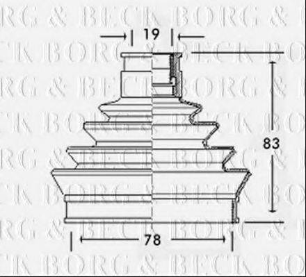 BORG & BECK BCB2344 Пыльник, приводной вал