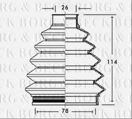 BORG & BECK BCB2347R Пыльник, приводной вал