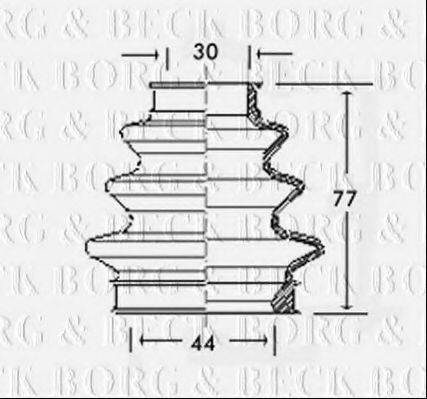 BORG & BECK BCB2349 Пыльник, приводной вал