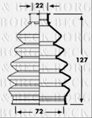 BORG & BECK BCB2351 Пыльник, приводной вал