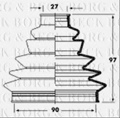 BORG & BECK BCB2356 Пыльник, приводной вал