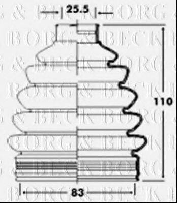BORG & BECK BCB2363 Пыльник, приводной вал