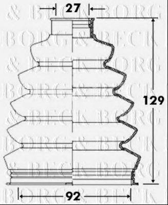 BORG & BECK BCB2371 Пыльник, приводной вал