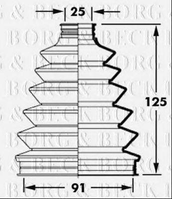 BORG & BECK BCB2377 Пыльник, приводной вал