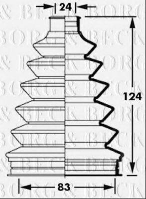 BORG & BECK BCB2383 Пыльник, приводной вал