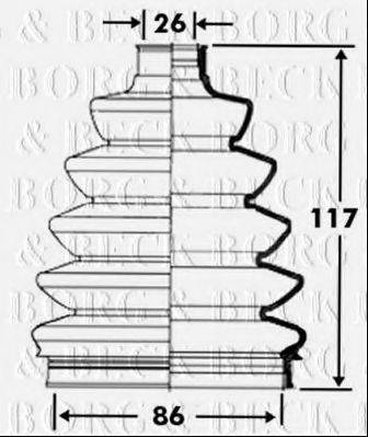 BORG & BECK BCB2389 Пыльник, приводной вал