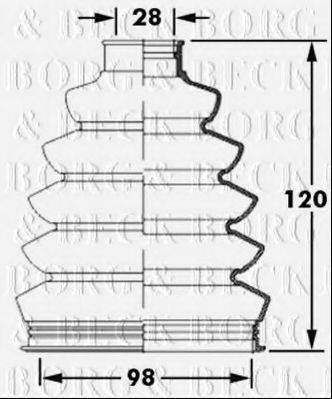 BORG & BECK BCB2394 Пыльник, приводной вал