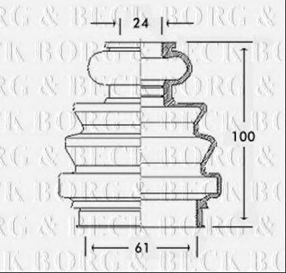 BORG & BECK BCB2411 Пыльник, приводной вал