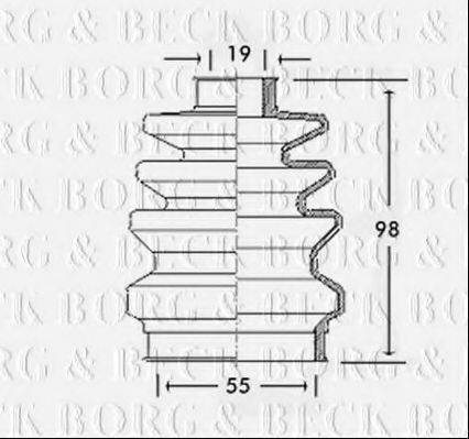 BORG & BECK BCB2418 Пыльник, приводной вал