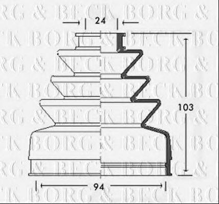 BORG & BECK BCB2429 Пыльник, приводной вал