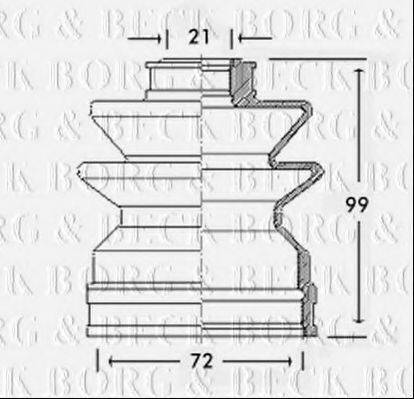 BORG & BECK BCB2484 Пыльник, приводной вал