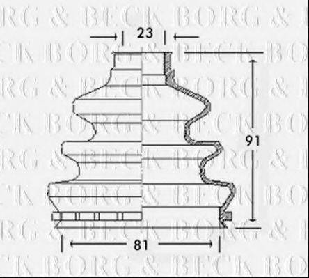 BORG & BECK BCB2529 Пыльник, приводной вал