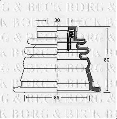 BORG & BECK BCB2542 Пыльник, приводной вал