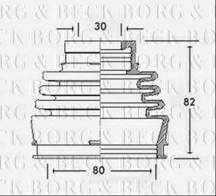 BORG & BECK BCB2577 Пыльник, приводной вал