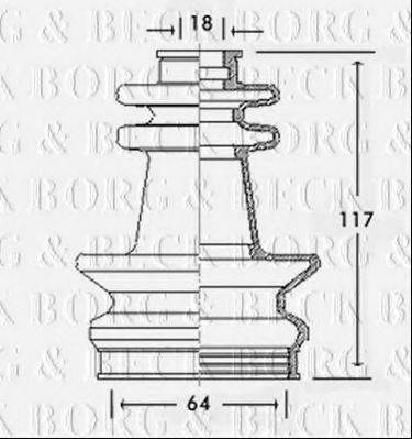 BORG & BECK BCB2597 Пыльник, приводной вал