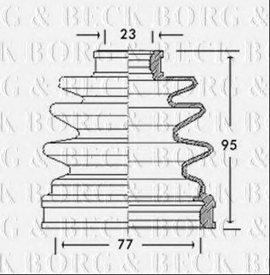 BORG & BECK BCB2621 Пыльник, приводной вал