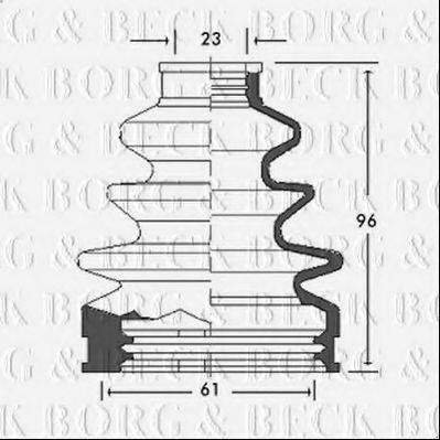 BORG & BECK BCB2622 Пыльник, приводной вал
