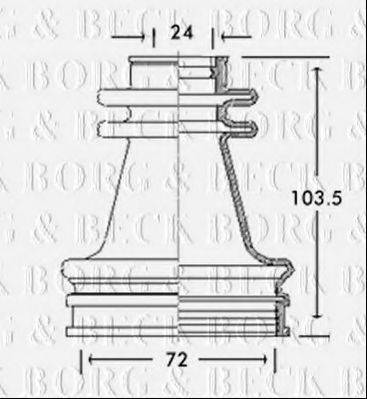 BORG & BECK BCB2638 Пыльник, приводной вал
