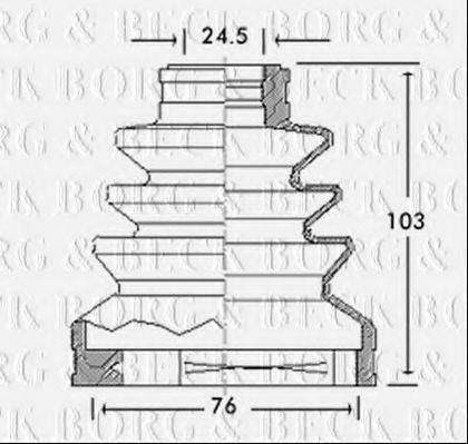 BORG & BECK BCB2648 Пыльник, приводной вал