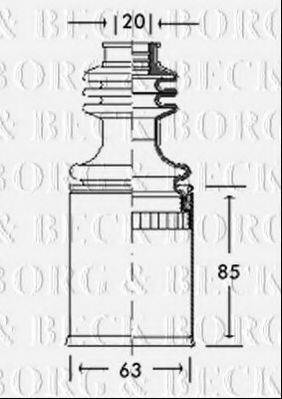 BORG & BECK BCB2654 Пыльник, приводной вал