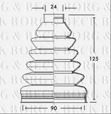 BORG & BECK BCB2661 Пыльник, приводной вал