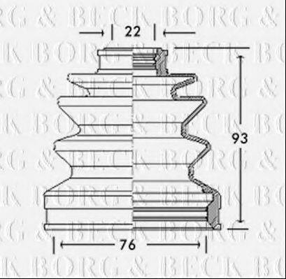 BORG & BECK BCB2662 Пыльник, приводной вал