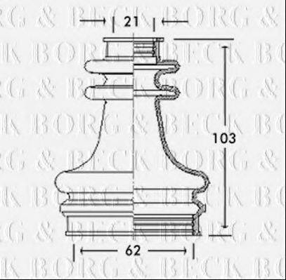 BORG & BECK BCB2670 Пыльник, приводной вал