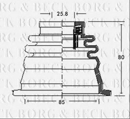 BORG & BECK BCB2686 Пыльник, приводной вал