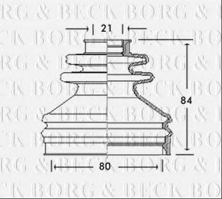 BORG & BECK BCB2699 Пыльник, приводной вал