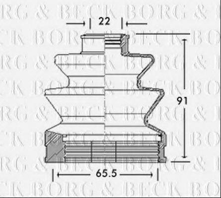 BORG & BECK BCB2712 Пыльник, приводной вал