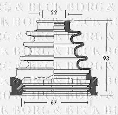 BORG & BECK BCB2728 Пыльник, приводной вал