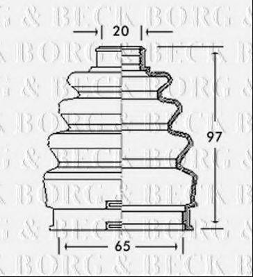 BORG & BECK BCB2739 Пыльник, приводной вал