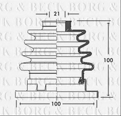 BORG & BECK BCB2759 Пыльник, приводной вал