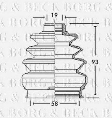 BORG & BECK BCB2767 Пыльник, приводной вал