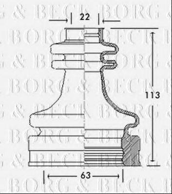 BORG & BECK BCB2770 Пыльник, приводной вал