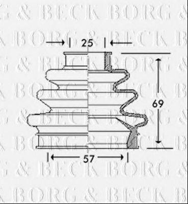 BORG & BECK BCB2774 Пыльник, приводной вал