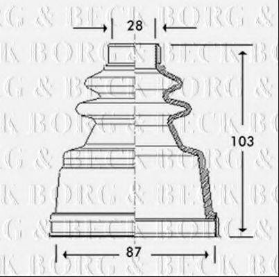 BORG & BECK BCB2775 Пыльник, приводной вал
